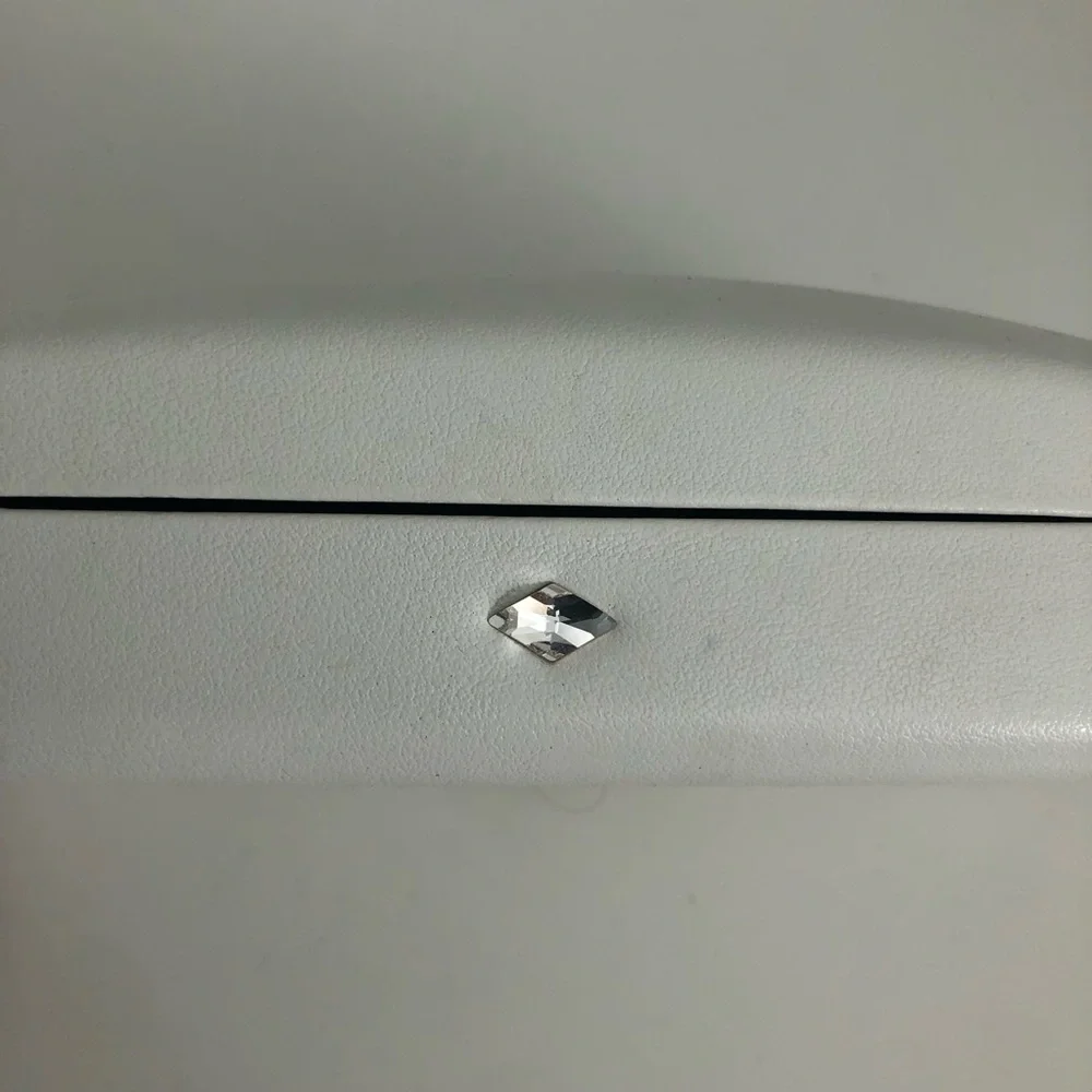 Swarovski White Eyewear Case with Rhinestone Accent